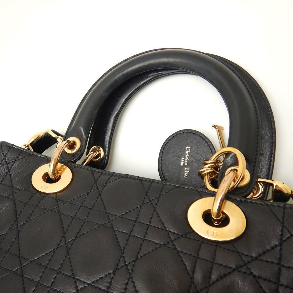 Christian Dior Lady Dior Handbag Lambskin Black - Picture 5 of 8